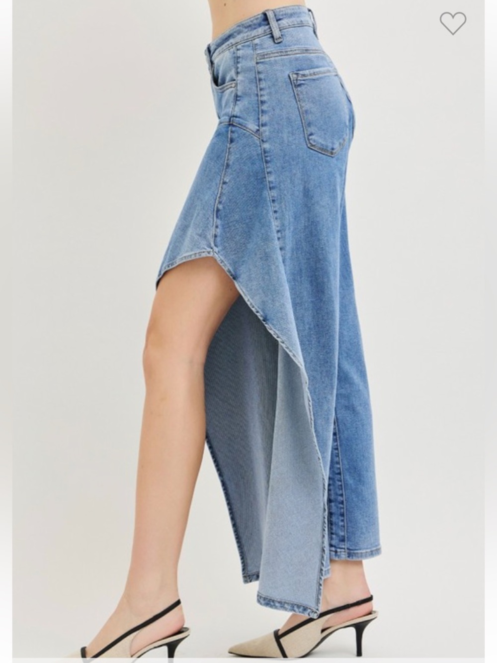 Risen Blue Denim Ruffle Wide Leg Flare Jeans SZ 9/29 - Picture 2 of 6